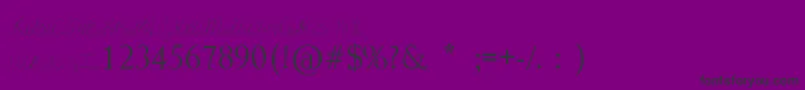 LydekeHandwrithing Font – Black Fonts on Purple Background