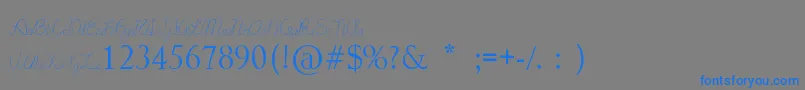 LydekeHandwrithing-Schriftart – Blaue Schriften auf grauem Hintergrund