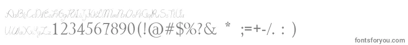 フォントLydekeHandwrithing – 白い背景に灰色の文字