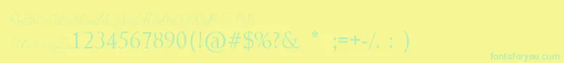 LydekeHandwrithing Font – Green Fonts on Yellow Background