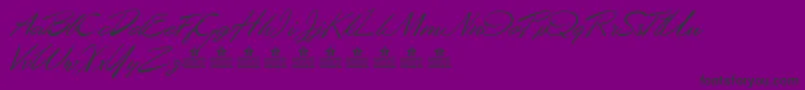 DesertQueenPersonalUse-Schriftart – Schwarze Schriften auf violettem Hintergrund