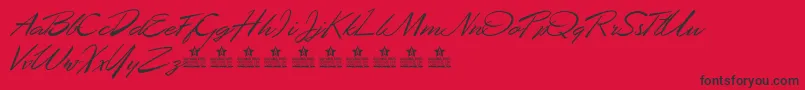 DesertQueenPersonalUse Font – Black Fonts on Red Background