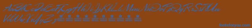 DesertQueenPersonalUse Font – Blue Fonts on Brown Background