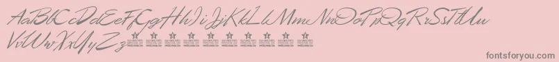Saiba mais sobre a fonte DesertQueenPersonalUse Fonte DesertQueenPersonalUse – fontes cinzas em um fundo rosa
