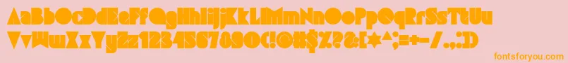 GrafikaType3 Font – Orange Fonts on Pink Background