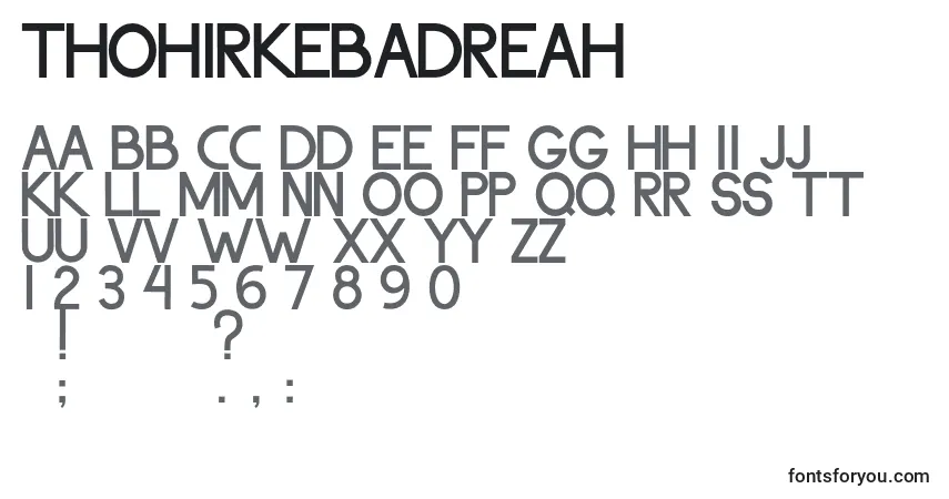 Schriftart ThohirKeBadreah (79745) – Alphabet, Zahlen, spezielle Symbole