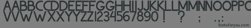 フォントThohirKeBadreah – 黒い文字の灰色の背景