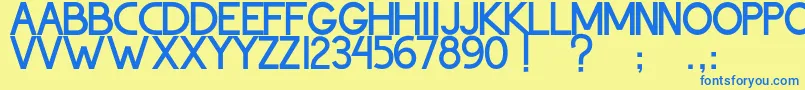 ThohirKeBadreah Font – Blue Fonts on Yellow Background