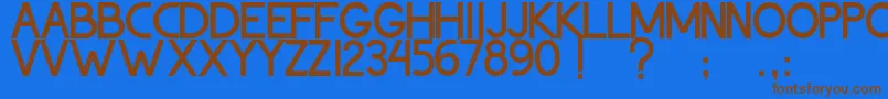 ThohirKeBadreah Font – Brown Fonts on Blue Background
