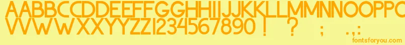 ThohirKeBadreah Font – Orange Fonts on Yellow Background