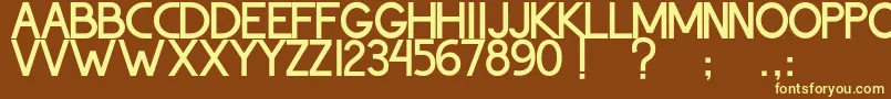 Шрифт ThohirKeBadreah – жёлтые шрифты на коричневом фоне
