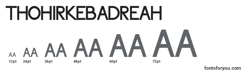 Размеры шрифта ThohirKeBadreah (79745)