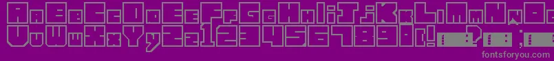 LettresCubiques Font – Gray Fonts on Purple Background