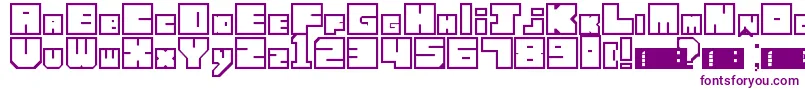 LettresCubiques Font – Purple Fonts on White Background