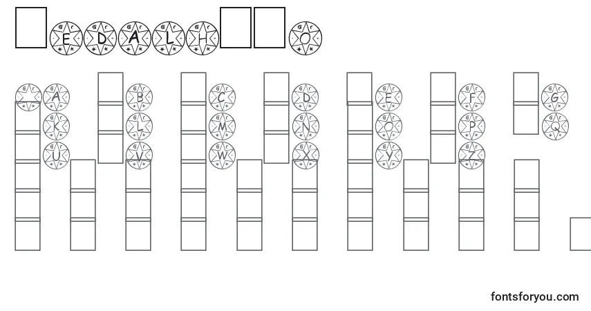 Schriftart MedalhГЈo – Alphabet, Zahlen, spezielle Symbole