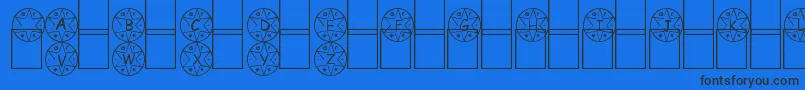 Подробнее о шрифте MedalhГЈo Шрифт MedalhГЈo – чёрные шрифты на синем фоне