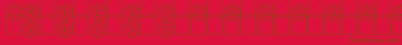 MedalhГЈo Font – Brown Fonts on Red Background
