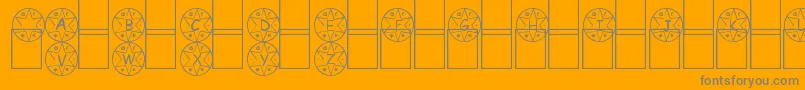Weitere Informationen zur MedalhГЈo-Schriftart MedalhГЈo-Schriftart – Graue Schriften auf orangefarbenem Hintergrund