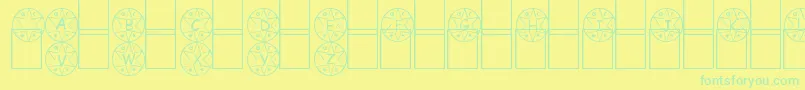 MedalhГЈo Font – Green Fonts on Yellow Background