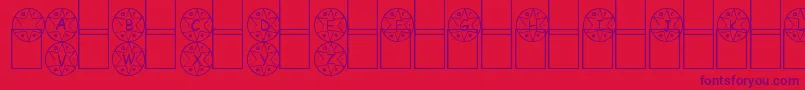 MedalhГЈo Font – Purple Fonts on Red Background