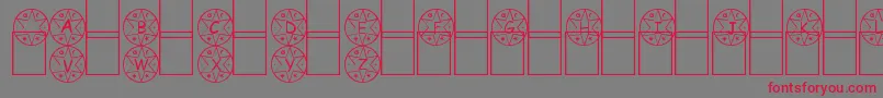 MedalhГЈo Font – Red Fonts on Gray Background