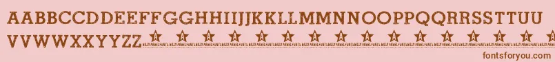 RoadmovieTrial Font – Brown Fonts on Pink Background