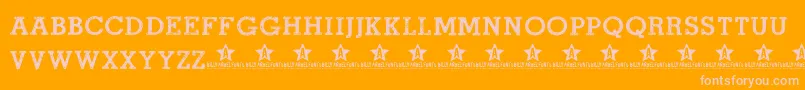 RoadmovieTrial Font – Pink Fonts on Orange Background