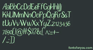 DisguiseSlim font – Green Fonts On Black Background