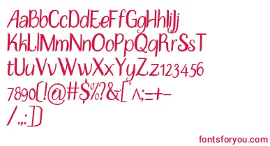 DisguiseSlim font – Red Fonts