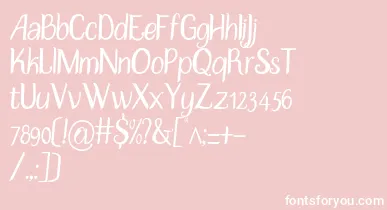 DisguiseSlim font – White Fonts On Pink Background