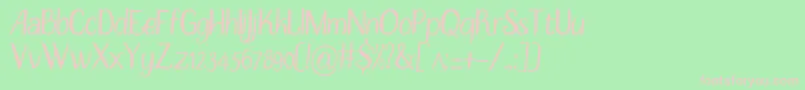 DisguiseSlim Font – Pink Fonts on Green Background