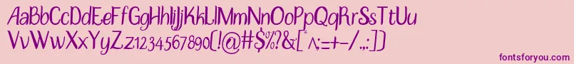 DisguiseSlim Font – Purple Fonts on Pink Background