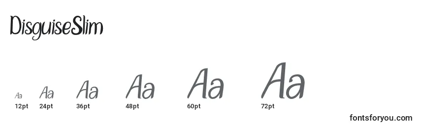 DisguiseSlim Font Sizes