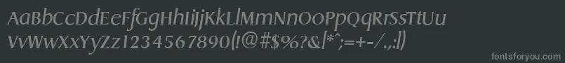 fuente DragonserialItalic – Fuentes Grises Sobre Fondo Negro