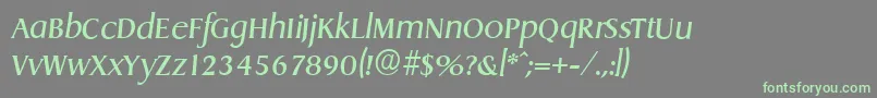 fuente DragonserialItalic – Fuentes Verdes Sobre Fondo Gris