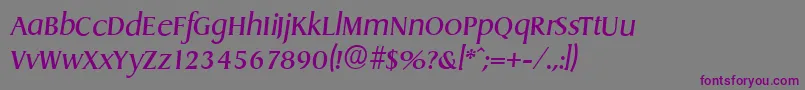 DragonserialItalic Font – Purple Fonts on Gray Background