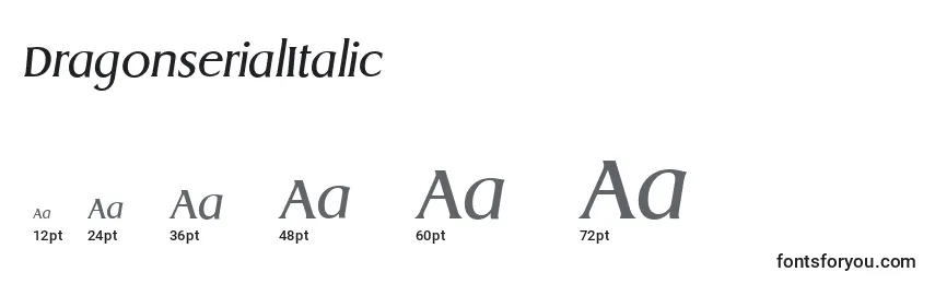DragonserialItalic Font Sizes