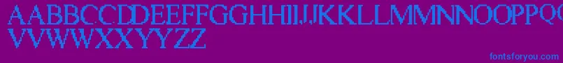 Vic Font – Blue Fonts on Purple Background