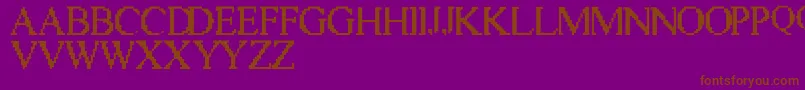 Vic Font – Brown Fonts on Purple Background