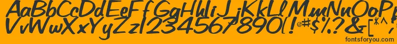 Police BetaRegularTtstd – polices noires sur fond orange