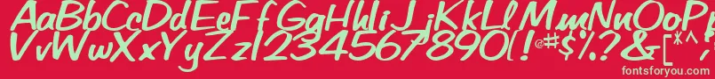 BetaRegularTtstd Font – Green Fonts on Red Background