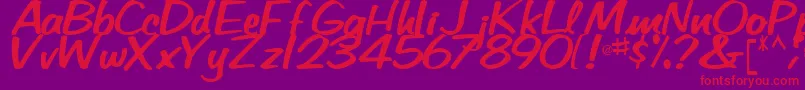 BetaRegularTtstd Font – Red Fonts on Purple Background