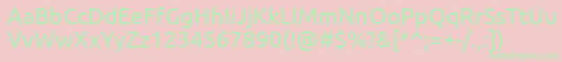 UbuntuRegular Font – Green Fonts on Pink Background