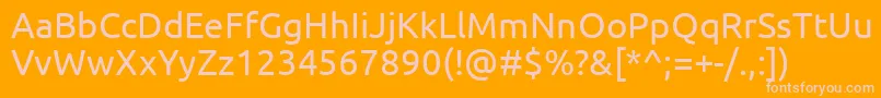 UbuntuRegular Font – Pink Fonts on Orange Background