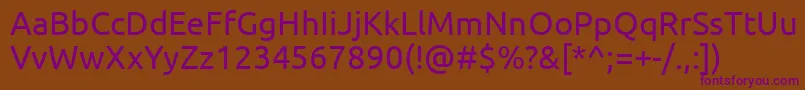 Шрифт UbuntuRegular – фиолетовые шрифты на коричневом фоне
