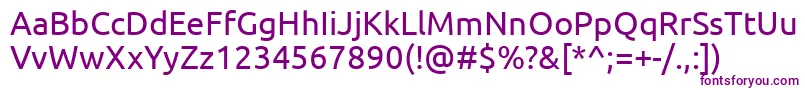Шрифт UbuntuRegular – фиолетовые шрифты на белом фоне