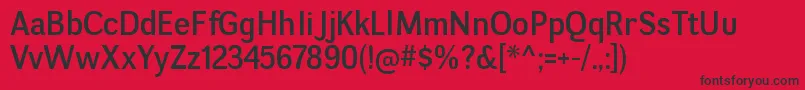 NegotiatergRegular Font – Black Fonts on Red Background