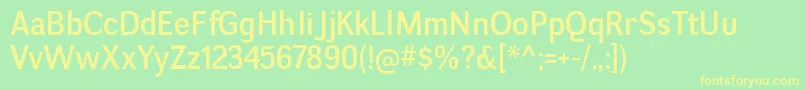 NegotiatergRegular Font – Yellow Fonts on Green Background