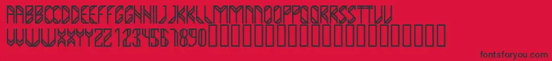 YumaRegular Font – Black Fonts on Red Background