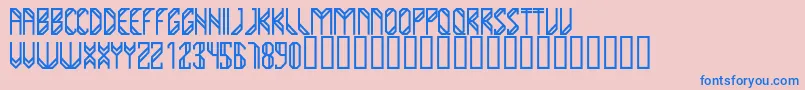 YumaRegular Font – Blue Fonts on Pink Background